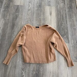 Vici Off-the-Shoulder Tan Sweater